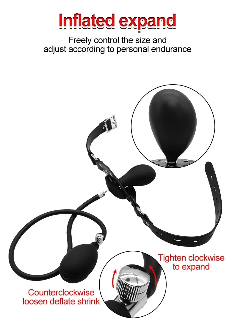 Mouth Gag Adjustable Ball Adult Games Flirting Fetish Roleplay BDSM Bondage Sex Toys For Women Couples No Vibrator For Women - buysextoyth