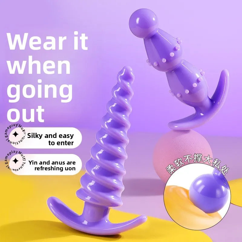 Adult Silicone Anal Beads Plug Intimates Accessories Fetish Bdsm Buttplug Tail Sex Toys Games Dilator Anus Erotic Gadgets - buysextoyth