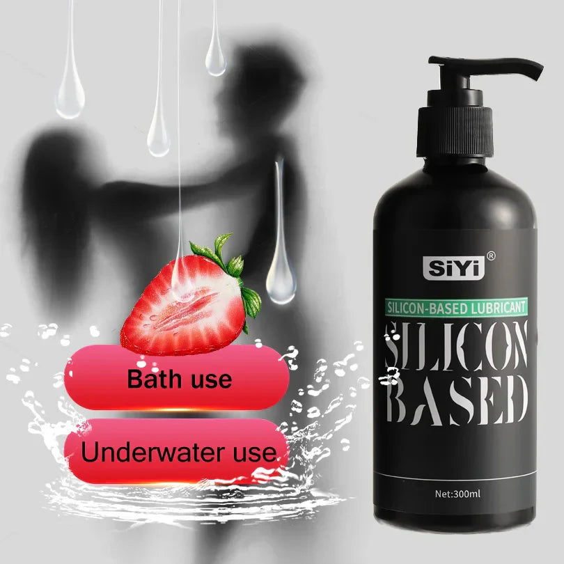 120ml/300ml Silicone-Based Lube with Press Pump. Long-Lasting Stringy Anal Lubricant Suitable for Bathroom and Underwater Use - buysextoyth