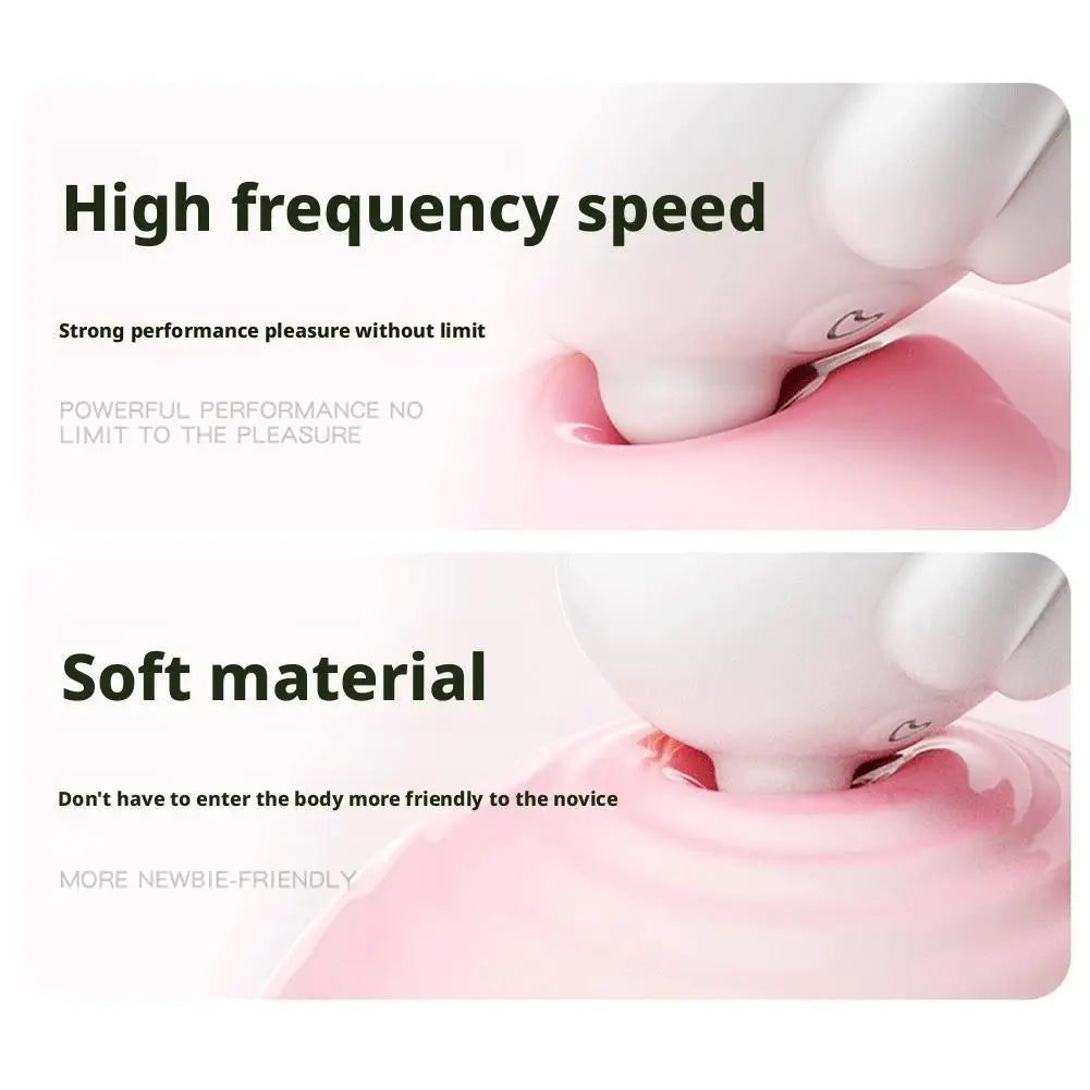Cute Moon Rabbit Sucking Vibrating Egg Massager Pussy Clit G-spot Clitoral Stimulator USB Rechargeable Adult Sex Toy - buysextoyth