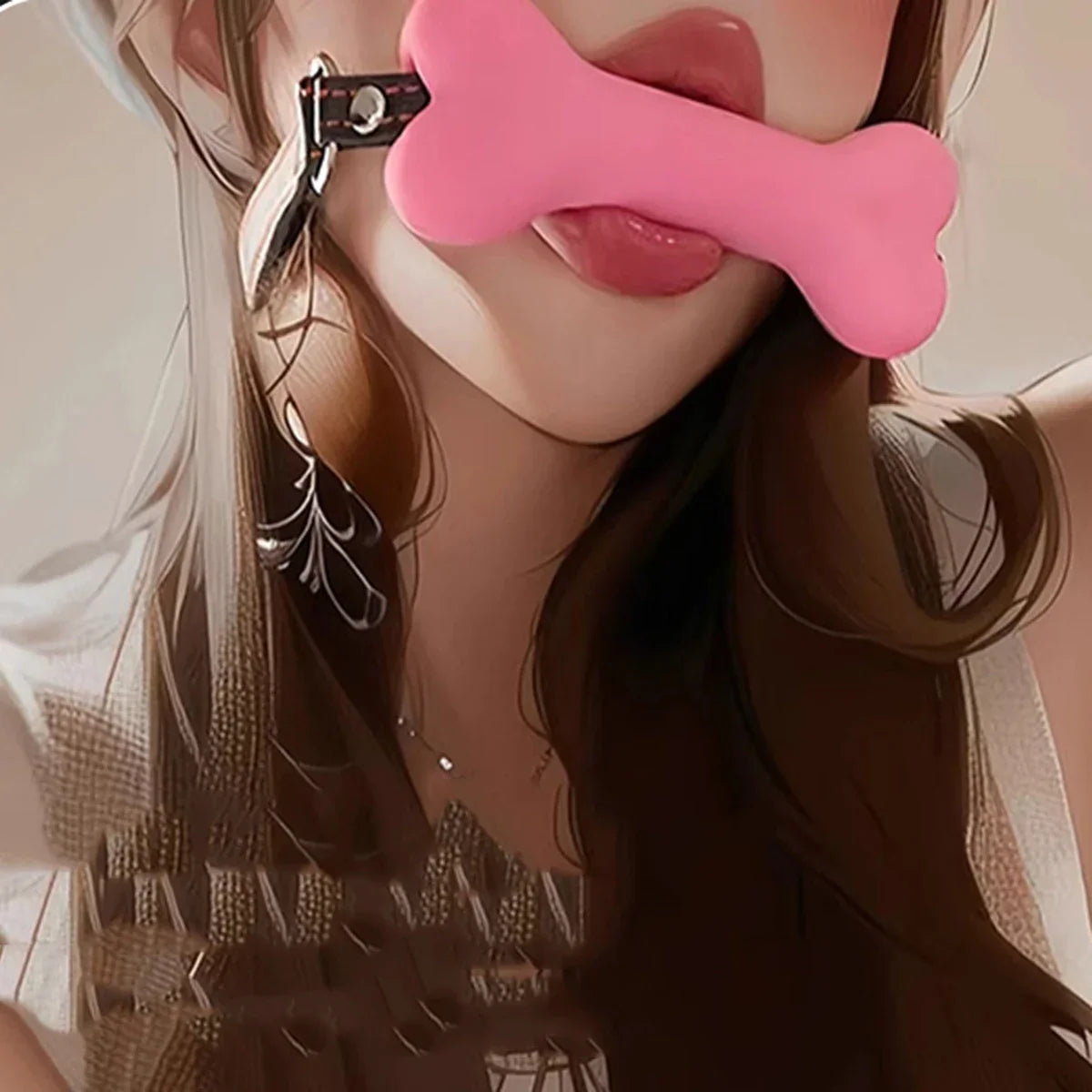 BDSM Sex Harness Mouth Adult Toys Silicone Dog Bone Ball Gag Open Mouth Gag Ball Bdsm Bondage Sex Products Sm Sex Toys for Women - buysextoyth