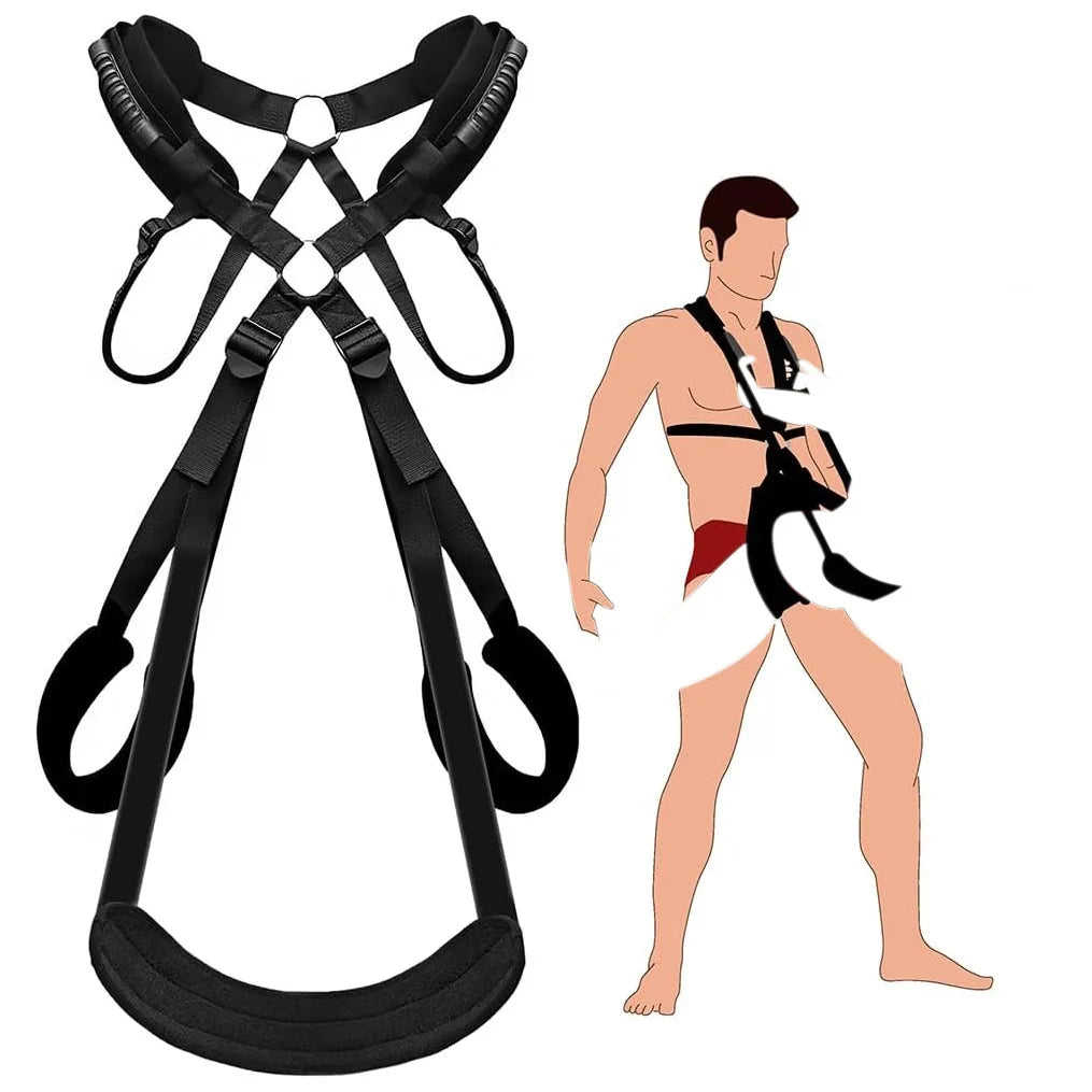 Bondage Love Slings for Couples Sex Swing Set with Adjustable Strap Adult BDSM Sex Toy Soft Plush Padding Mat Sex Restraints Toy - buysextoyth