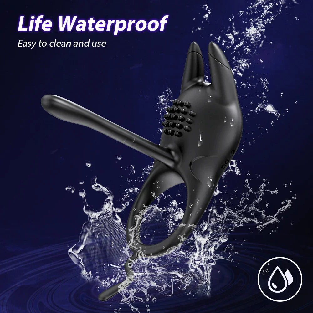 Vibrating Penis Ring for Men Delay Ejaculation Cock Ring Male Penis Massager Clitoral G Spot Stimulation Sex Toys for Couples - buysextoyth