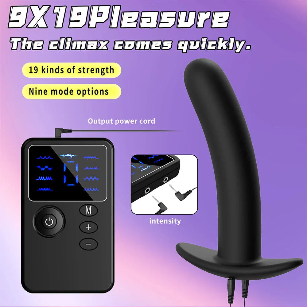 Shock Metal Anal Plug Beginner Remote Control Anus Dilation Prostate Massager Masturbation Tools Penis Stimulate BDSM Toys Adult - buysextoyth