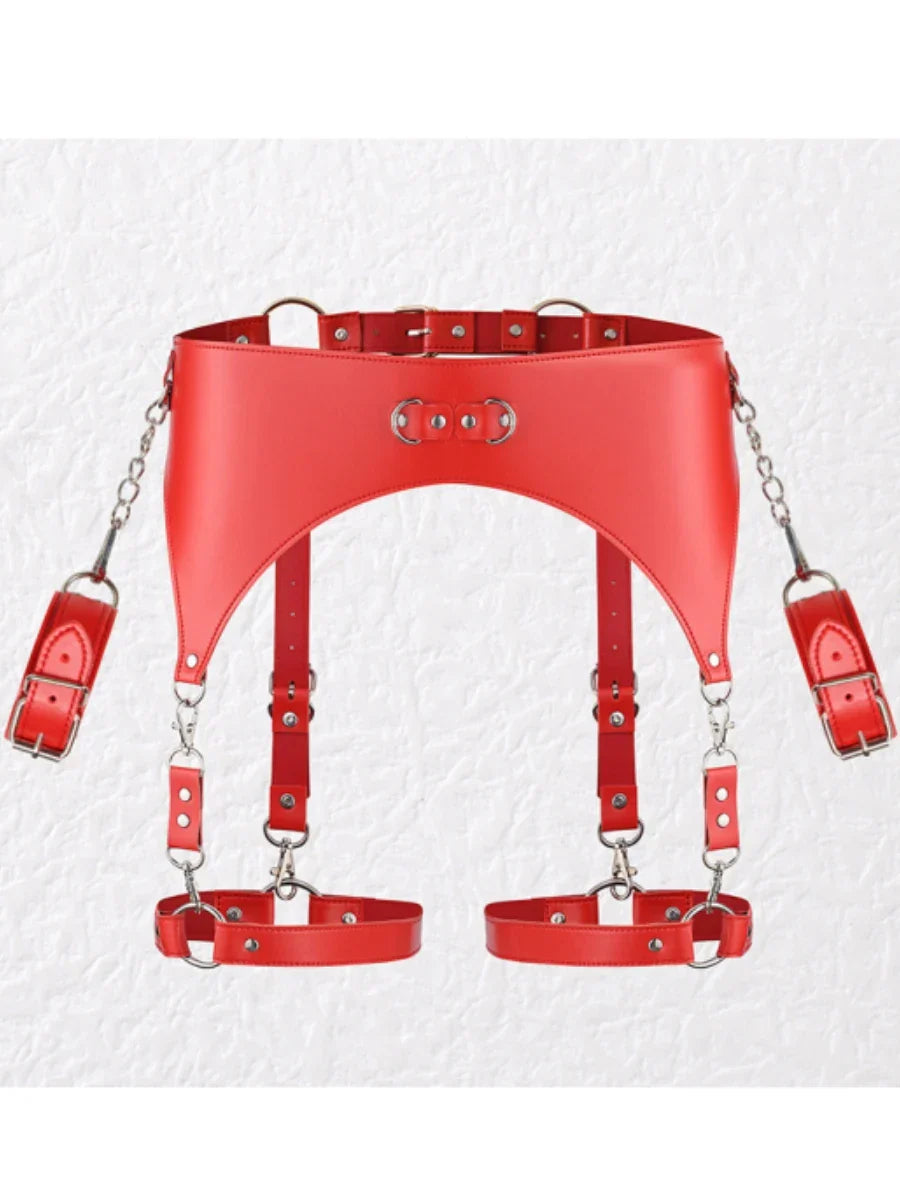 Sex Handcuffs Women's Sexy Lingerie Garter Harness Bondage Set Erotic Sex Toys for Women Strip Club Party Adult Sex Games BDSM - buysextoyth
