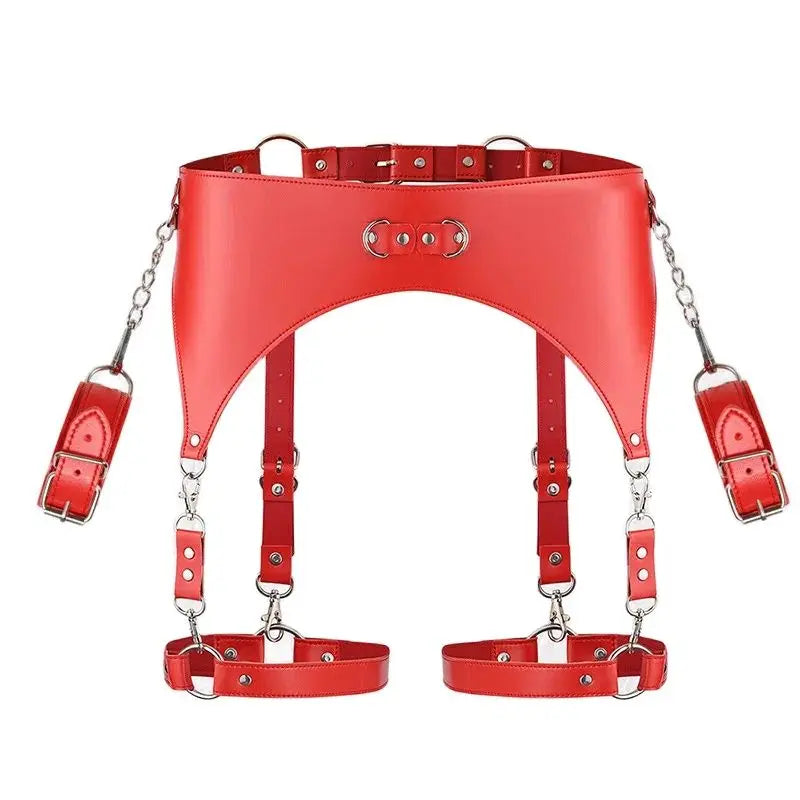 Sex Handcuffs Women's Sexy Lingerie Garter Harness Bondage Set Erotic Sex Toys for Women Strip Club Party Adult Sex Games BDSM - buysextoyth