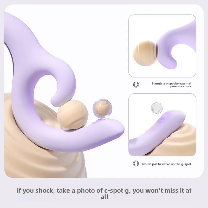 KISSTOY G-type vibrator Female double-head massage masturbator adult sex toys. dual-point stimulation. pressure-sensing button - buysextoyth