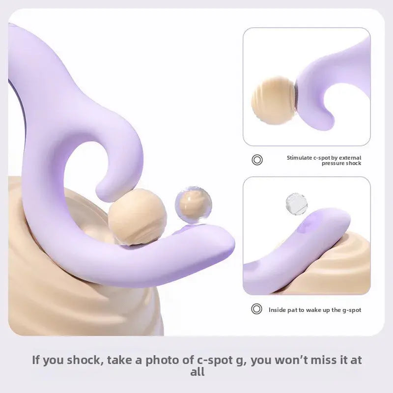 KISSTOY G-type vibrator Female double-head massage masturbator adult sex toys. dual-point stimulation. pressure-sensing button - buysextoyth