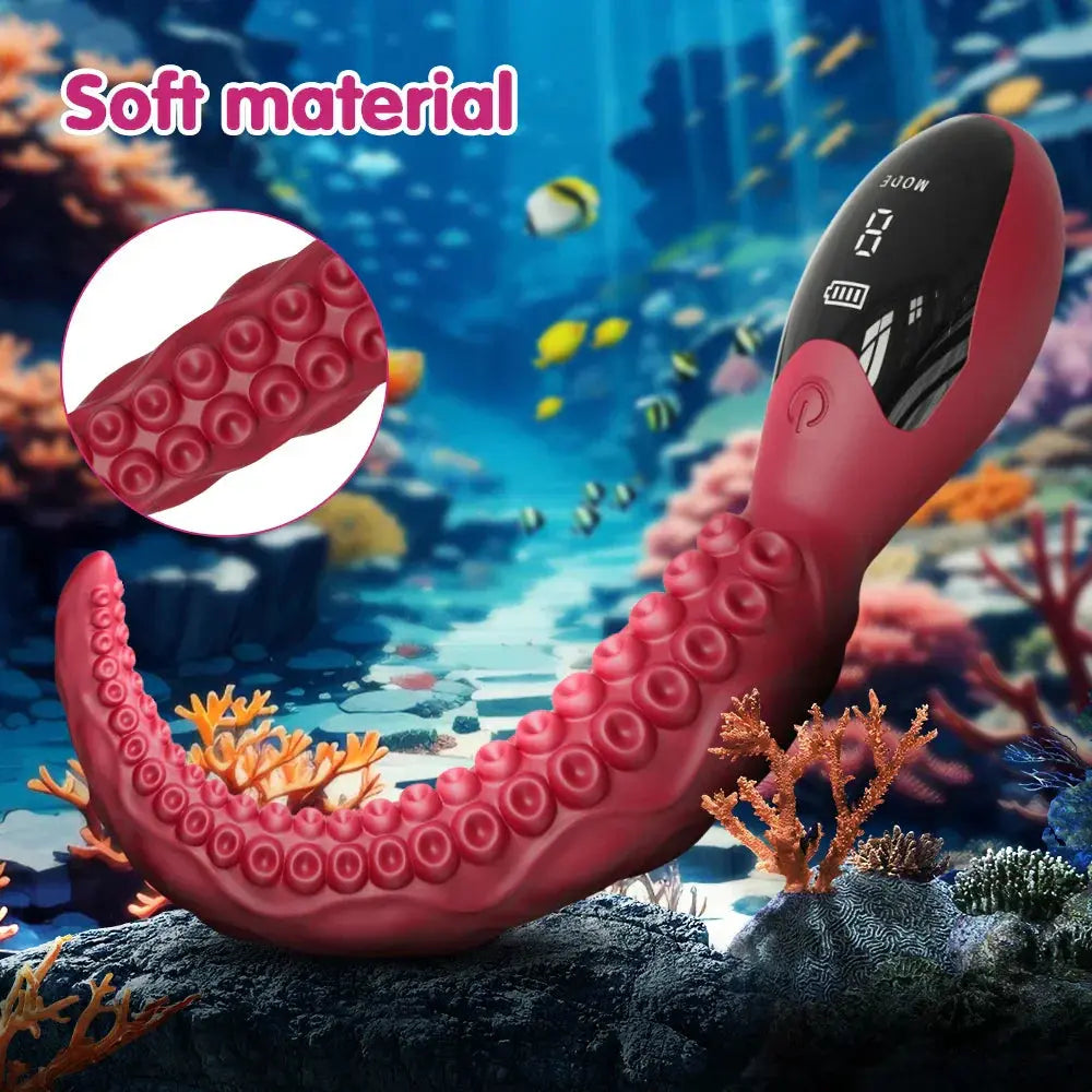 New Style Octopus Dildo Vibrator Nipple Clitoris Stimulator Unique Dildo Vagina Vibrator Female Masturbation Sexy Adult Female - buysextoyth