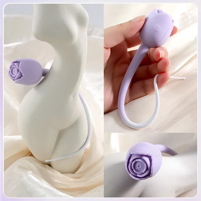 Rose Sucking Sex Toys Dildo Vibrator for Women 3in1 Thrusting G Spot Anal Vibrators Stimulator Female Vibrating Adult Toys - buysextoyth