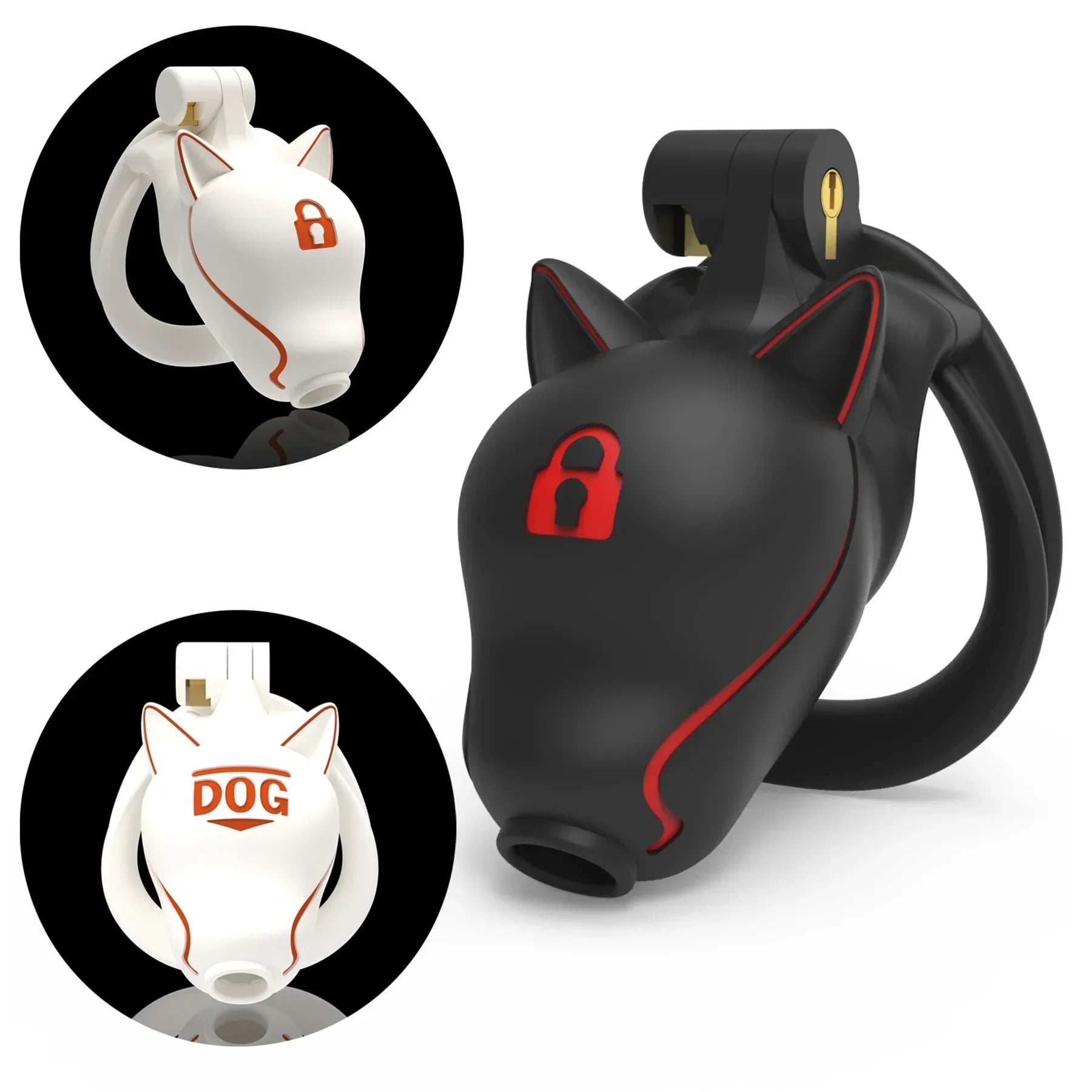 SM Silicone Puppy Male Chastity Cage Bondage Sex Toys Cb Lock Discreet Chastity Cock Cage Adults for Men's Abstinence for Gay - buysextoyth