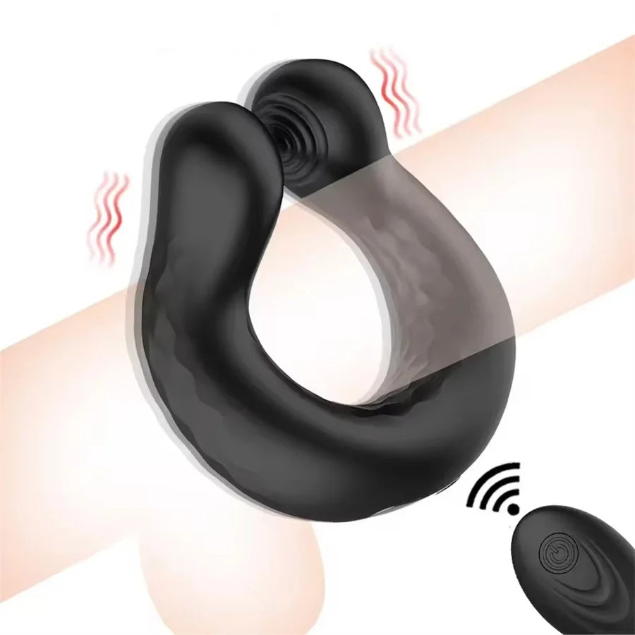 Wireless Remote Vibrating Penis Ring Cock Ring Vibrator Delay Ejaculation Cockring Male Masturbator Sex Toys For Men Gay 18 - buysextoyth