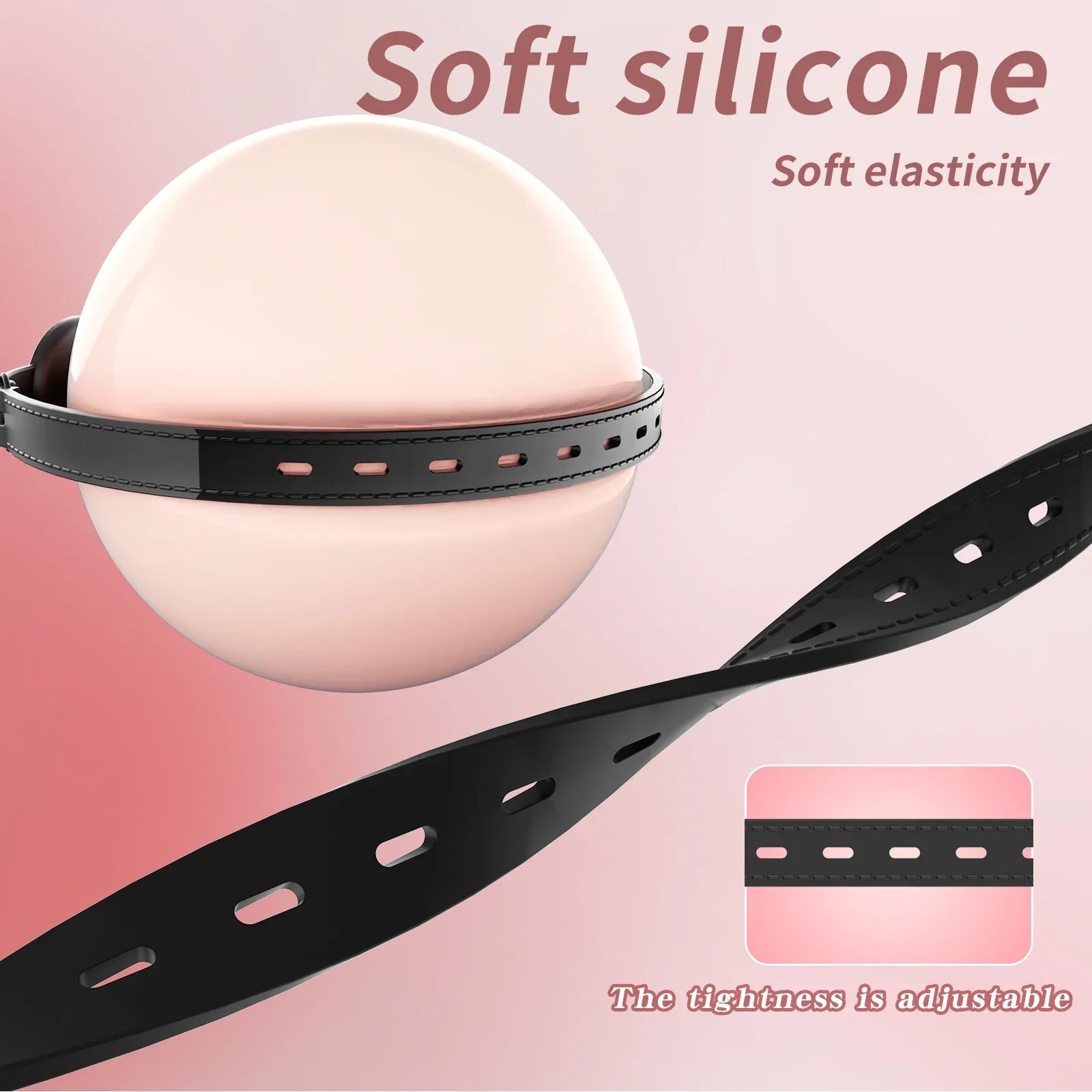 New Silicone Mouth Gags BDSM Breathable Ball Gag Adjustable Belt Mouth Adult Games Erotic Sex Toys For Couple Role Play Sexyshop - buysextoyth