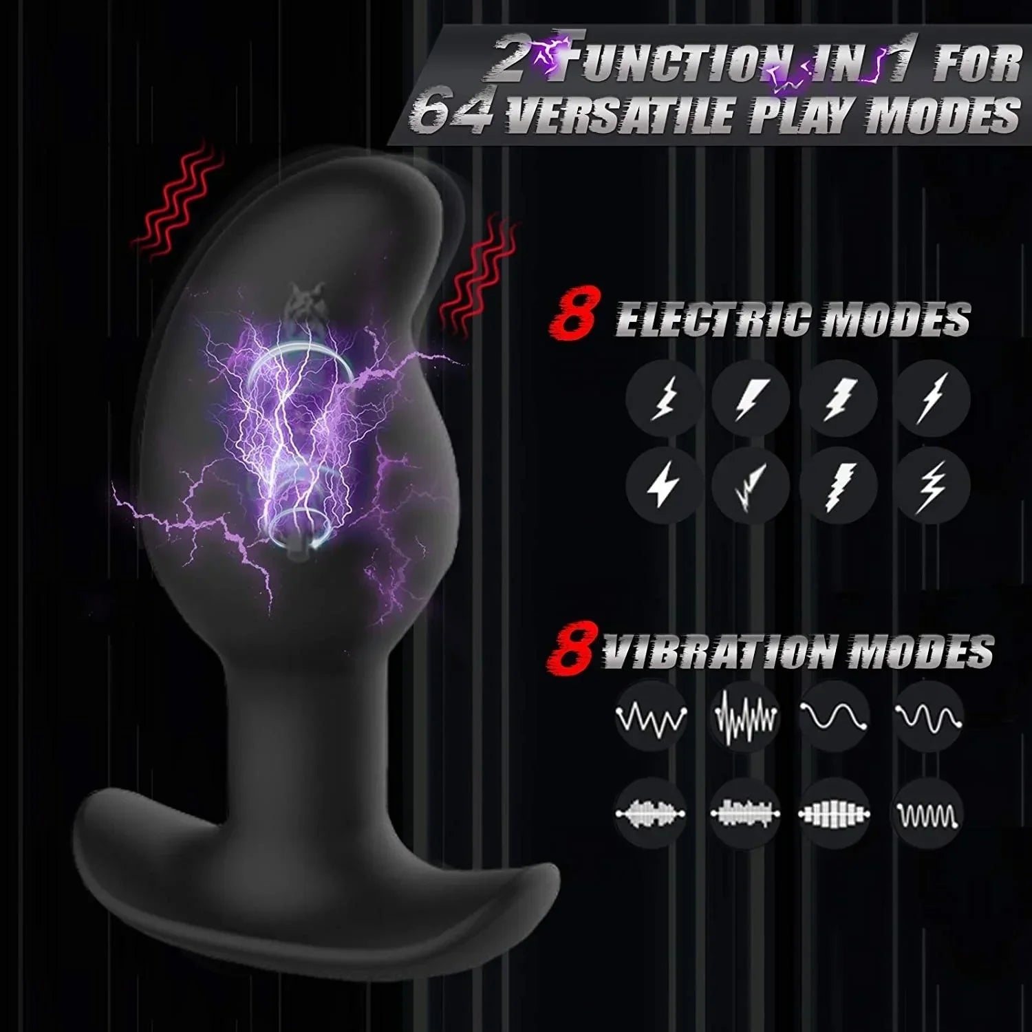 Anal Electric Shock Vibrators Vibrating Plug Anal Prostate Massager Electric Stimulation Butt Plug Sex Toys For Man Woman Couple - buysextoyth