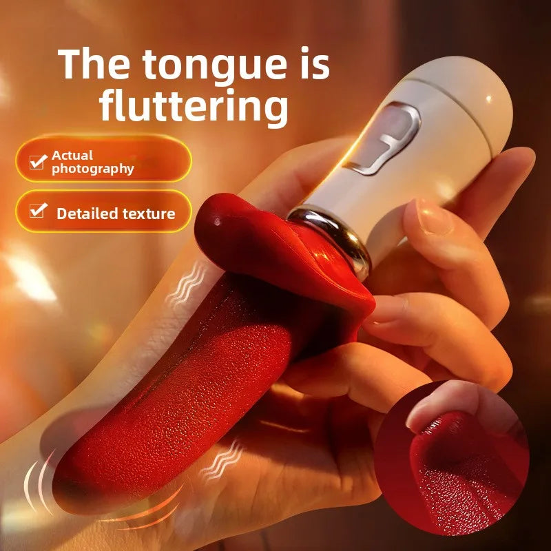 Powerful Tongue Licking Vibrator Adult Sex Toy For Women Female Masturbation Nipple Vagina Clitoris Stimulator G Spot Vibrators - buysextoyth