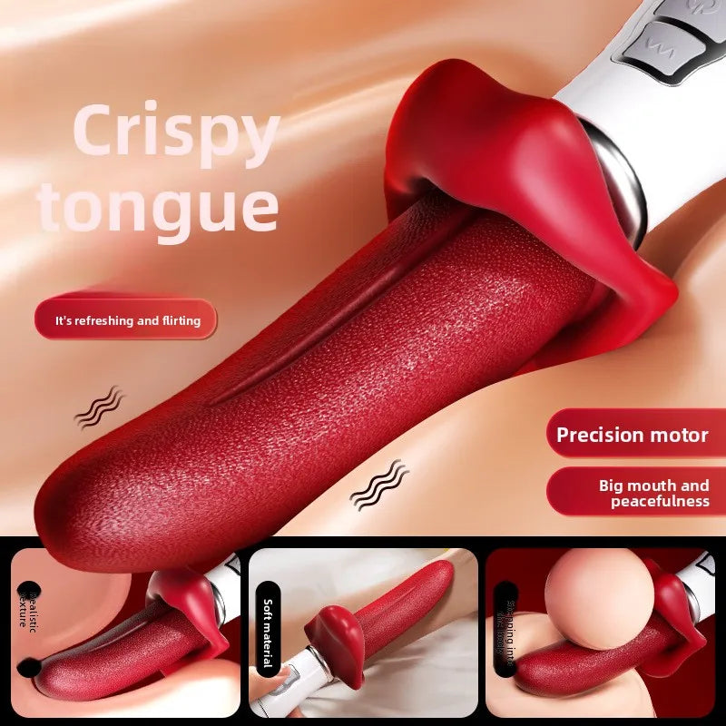 Powerful Tongue Licking Vibrator Adult Sex Toy For Women Female Masturbation Nipple Vagina Clitoris Stimulator G Spot Vibrators - buysextoyth