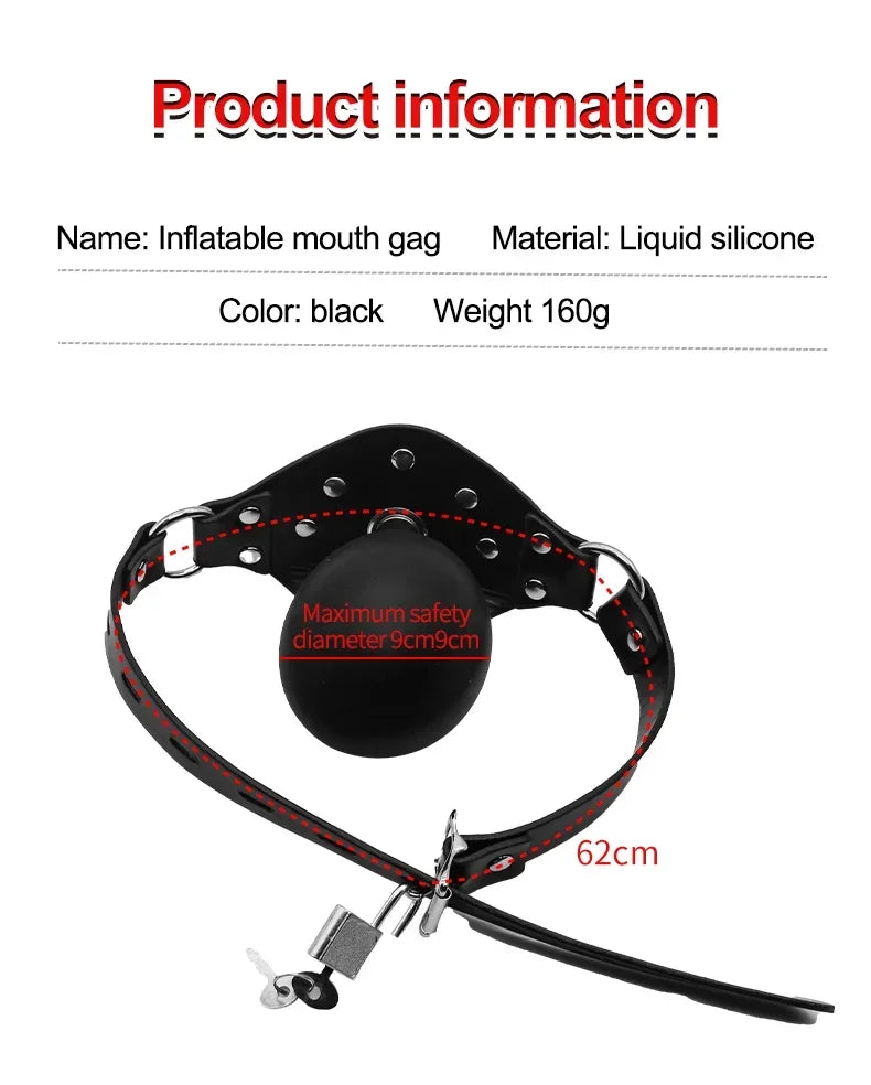 Mouth Gag Adjustable Ball Adult Games Flirting Fetish Roleplay BDSM Bondage Sex Toys For Women Couples No Vibrator For Women - buysextoyth