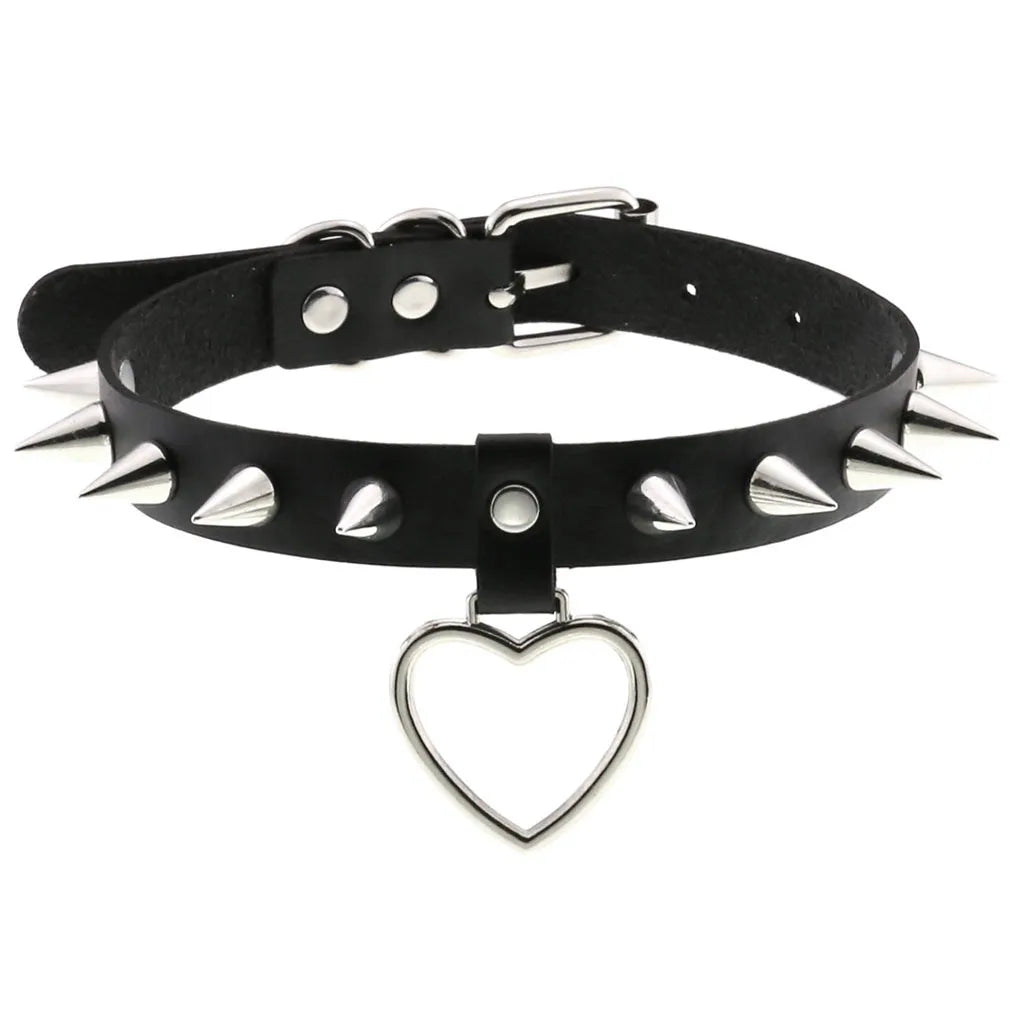 BDSM Different Style Fashion Punk Men Torques Necklace Gothic PU Leather Choker Collar Necklace Women Body Chain - buysextoyth
