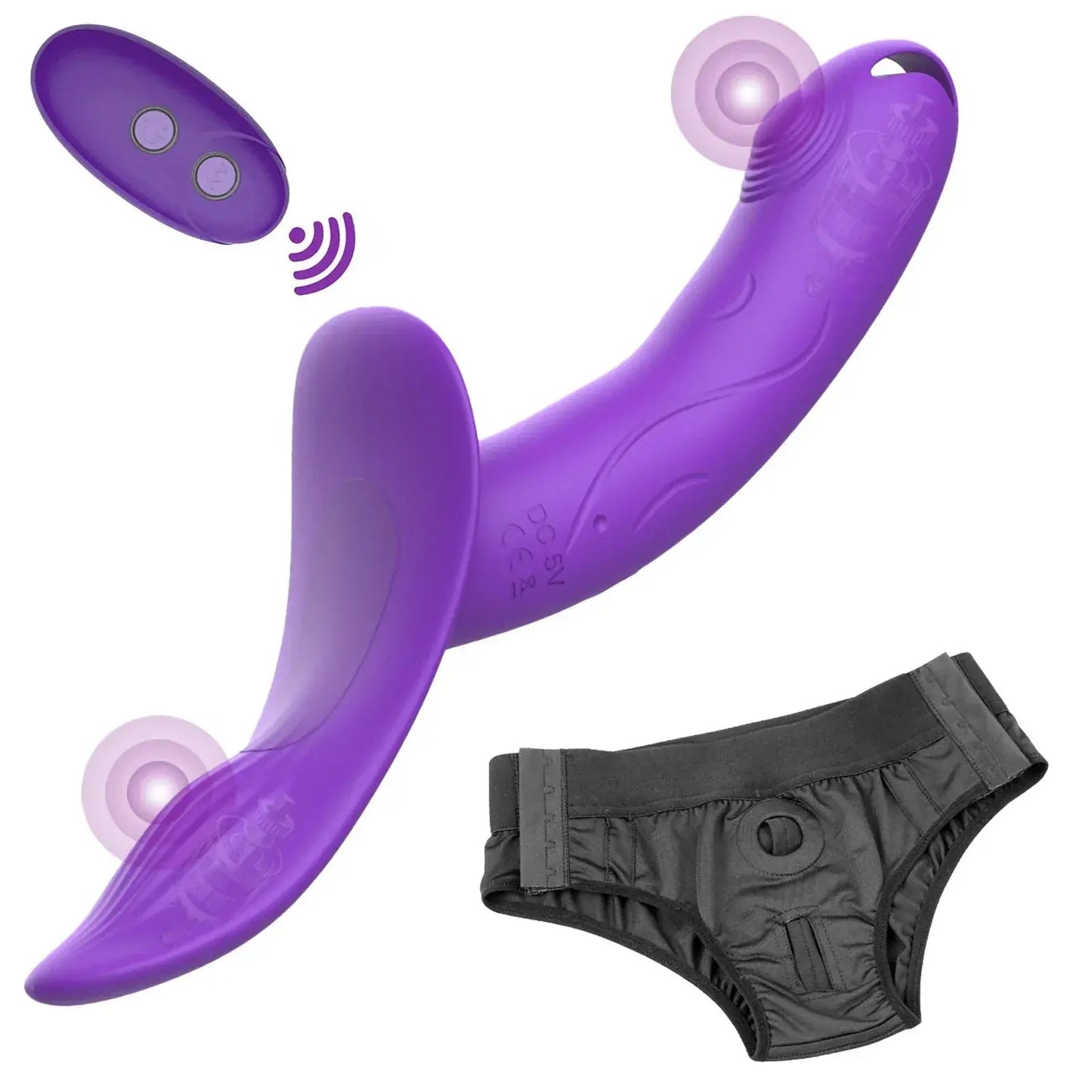 7 Speeds Wearable Double Vibrators For Women Lesbian Couples USB Rechargeable Strapless Strap on Dildo Female Adults Sex Toys - buysextoyth