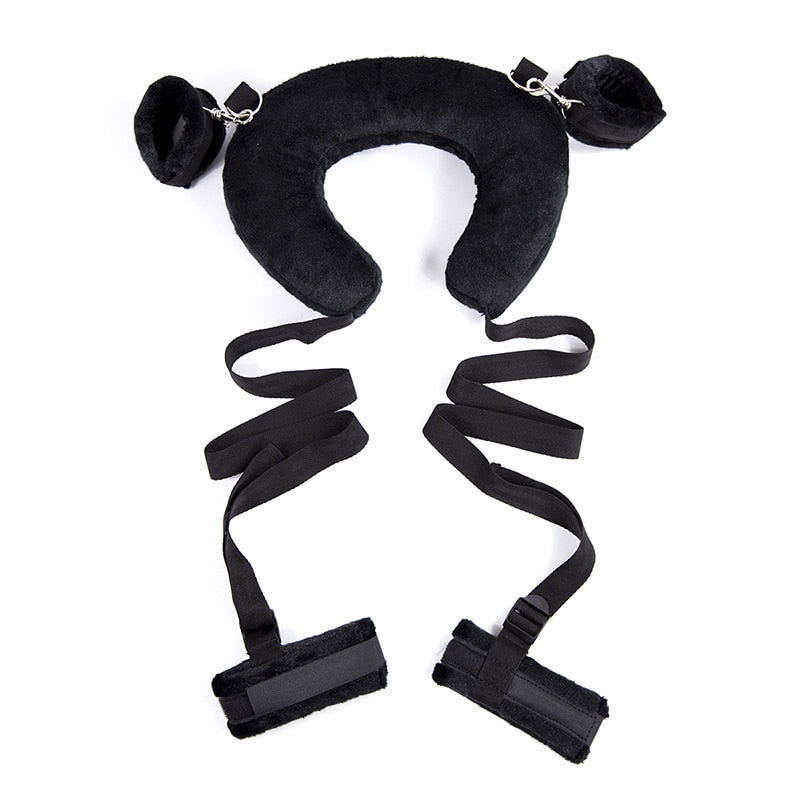 SM Bondage Restraints Slave Straps Pillow Sex Toys for Women Couples Handscuff Neck Ankle Cuffs Adult Games Sex Products - buysextoyth