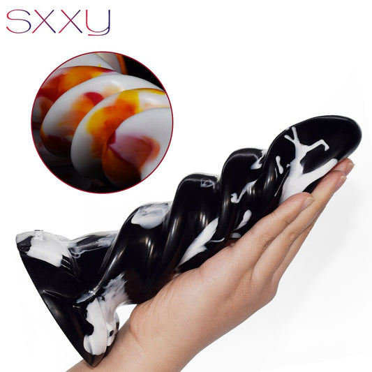 SXXY Anal Plug Twist Fun Sex Toys Textured Dildo G Spot Masturbate Anus Massage Penis Rippled Shaft Female Maturbate Sexy Shop - buysextoyth