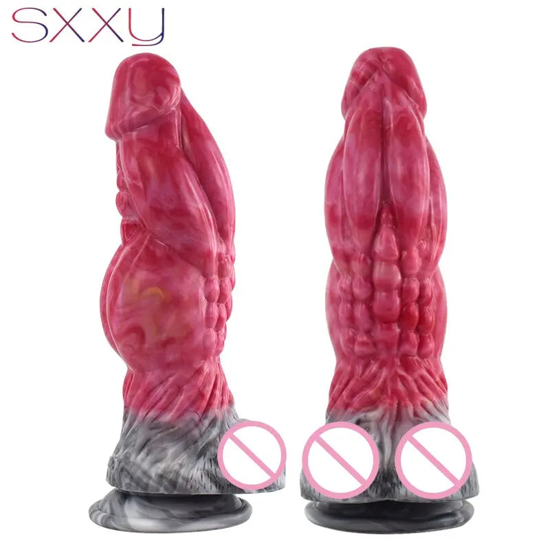 SXXY Big Belly Monster Penis with Suction Cup for Women Female Masturbator Intimate Fantasy Dildo Adults Sex Toys Anal Butt Plug 33sextoys