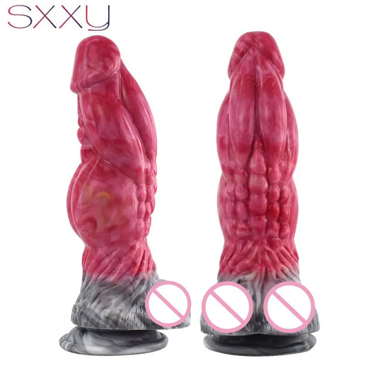 SXXY Big Belly Monster Penis with Suction Cup for Women Female Masturbator Intimate Fantasy Dildo Adults Sex Toys Anal Butt Plug 33sextoys