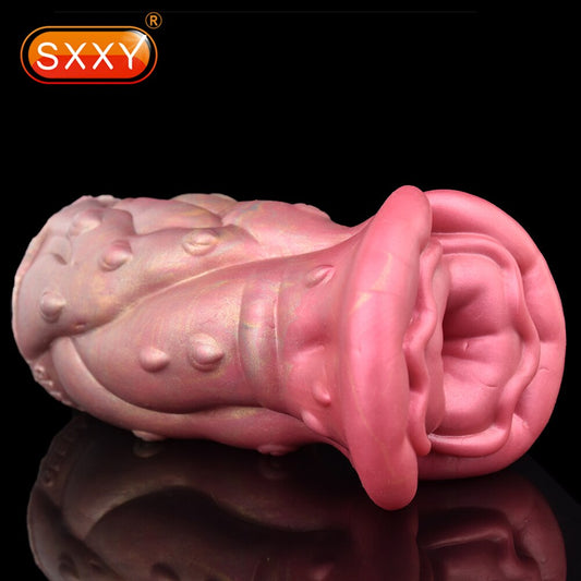 ใหม่ดอกไม้รูปร่าง Masturbation ของเล่นชายซิลิโคนนุ่มเครื่องบินถ้วยอวัยวะเพศชายต่อมลูกหมาก Massager กันน้ำอุปกรณ์ร่วมเพศสำหรับชาย - buysextoyth