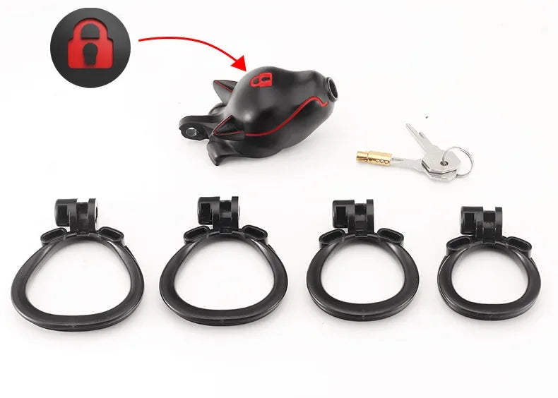 SM Silicone Puppy Male Chastity Cage Bondage Sex Toys Cb Lock Discreet Chastity Cock Cage Adults for Men's Abstinence for Gay - buysextoyth