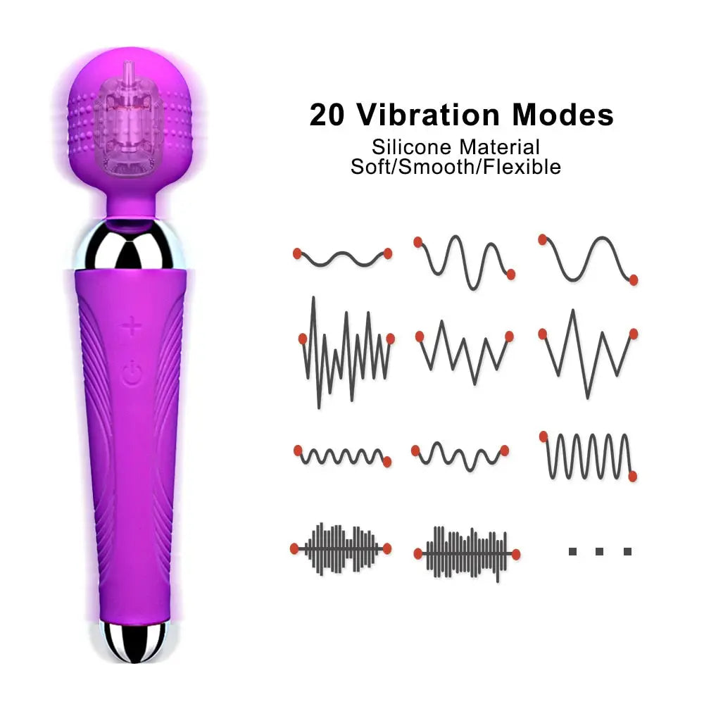 Wireless Dildos AV Vibrator Magic Wand for Women Clitoris Stimulator USB Rechargeable Massager Goods Sex Toys for Adults 18 - buysextoyth