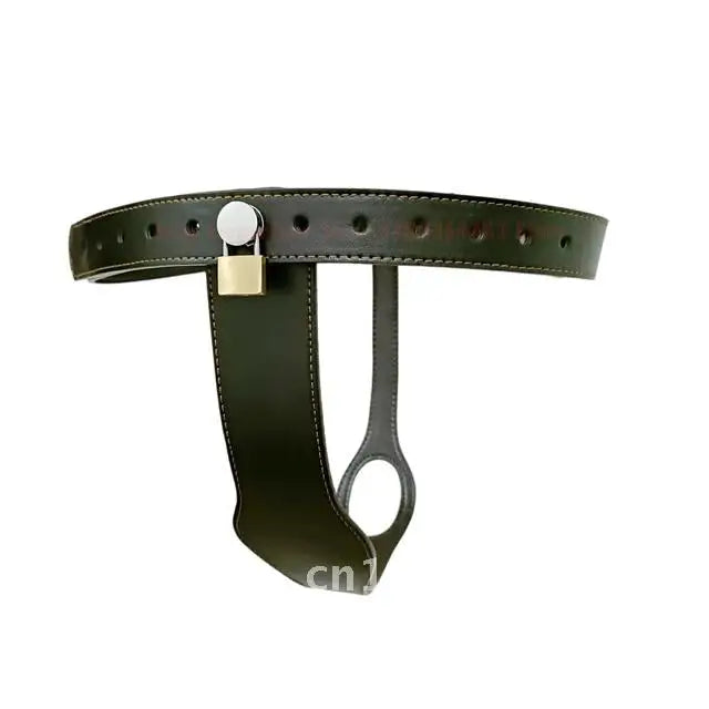Leather T-Shaped Female Lock Belt Masturbator Strap On Pants Underwear Fetish Chastity Sex Chastity Device Bdsm Toys - buysextoyth