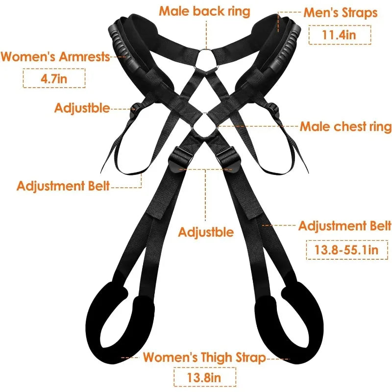 Bondage Love Slings for Couples Sex Swing Set with Adjustable Strap Adult BDSM Sex Toy Soft Plush Padding Mat Sex Restraints Toy - buysextoyth