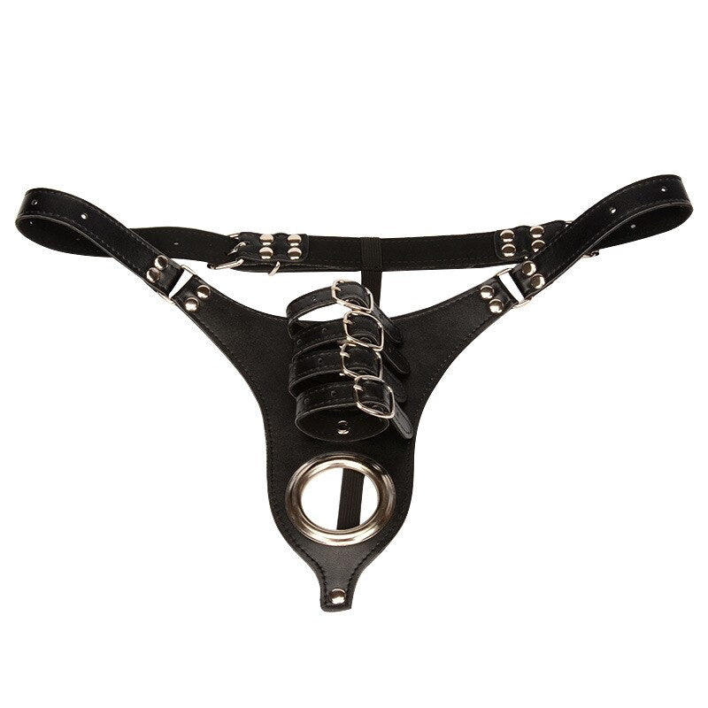 Samox Male Chastity Cage Device Penis Pants Sexy Underwear Lock Adult Erotic Leather Penis Cock Rings Sex Toys Men BDSM Products - buysextoyth