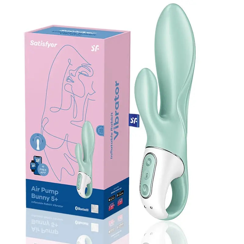 Satisfyer Air ปั๊มกระต่าย5เชื่อมต่อรีโมทแอปควบคุม Interactive Vibrator สำหรับคู่ G-Spot Clitoris เซ็กซ์ทอยสำหรับผู้หญิง - buysextoyth
