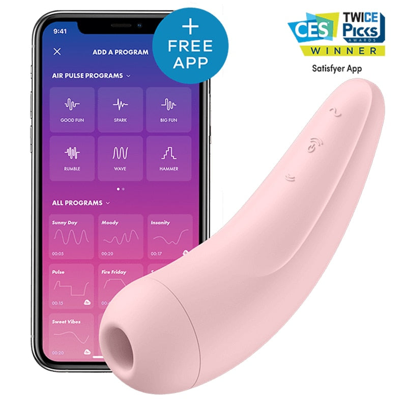 Satisfyer CURVY 2 + Vibrador App รีโมทคอนโทรล Vibrator Clit Sucker Vibrators สำหรับผู้หญิง Clitoris Nipple Sex ของเล่น UYO - buysextoyth