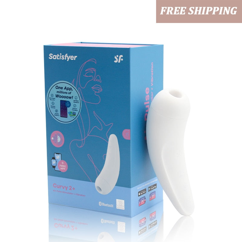 Satisfyer CURVY 2 + Vibrador App รีโมทคอนโทรล Vibrator Clit Sucker Vibrators สำหรับผู้หญิง Clitoris Nipple Sex ของเล่น UYO - buysextoyth