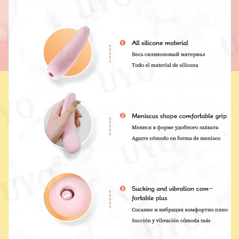 Satisfyer CURVY 2 + Vibrador App รีโมทคอนโทรล Vibrator Clit Sucker Vibrators สำหรับผู้หญิง Clitoris Nipple Sex ของเล่น UYO thai-adult