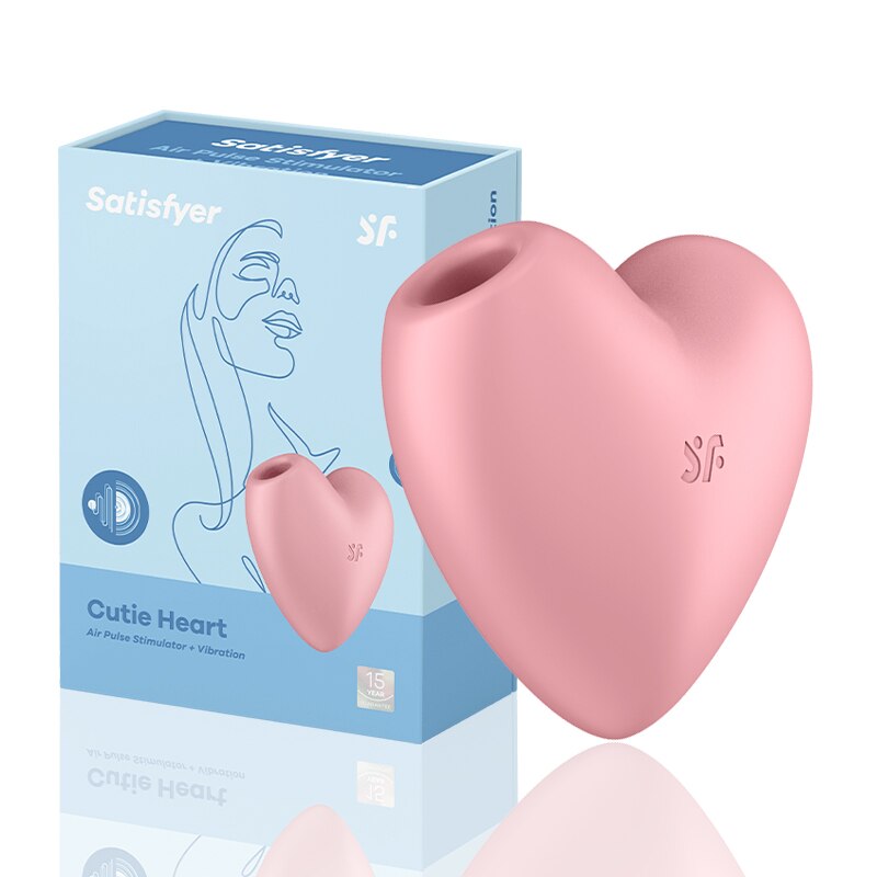 Satisfyer Cutie Love Heart Design Women Portable Mini Sex Toy Vibrator Silicone Vibrating Clitoral Sucking - buysextoyth