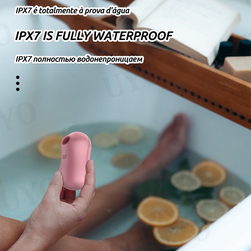 Satisfyer Gulali 2in1การสั่นสะเทือน Clitoris Stimulator Charge Nipple Sucker Vibrator Wanita แบบพกพา Mini Vibrator เซ็กซ์ทอย - buysextoyth