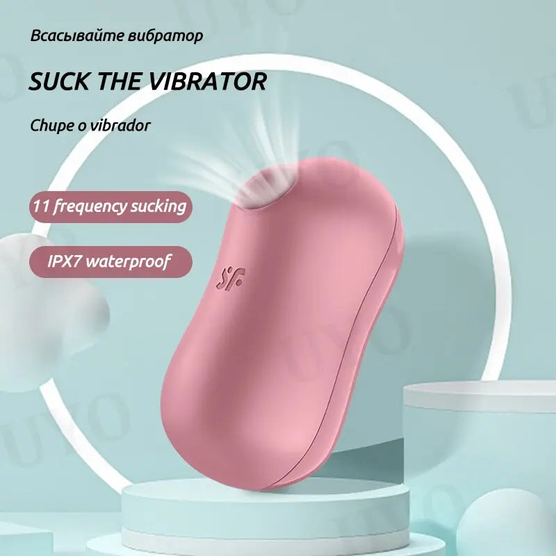 Satisfyer Gulali 2in1การสั่นสะเทือน Clitoris Stimulator Charge Nipple Sucker Vibrator Wanita แบบพกพา Mini Vibrator เซ็กซ์ทอย - buysextoyth