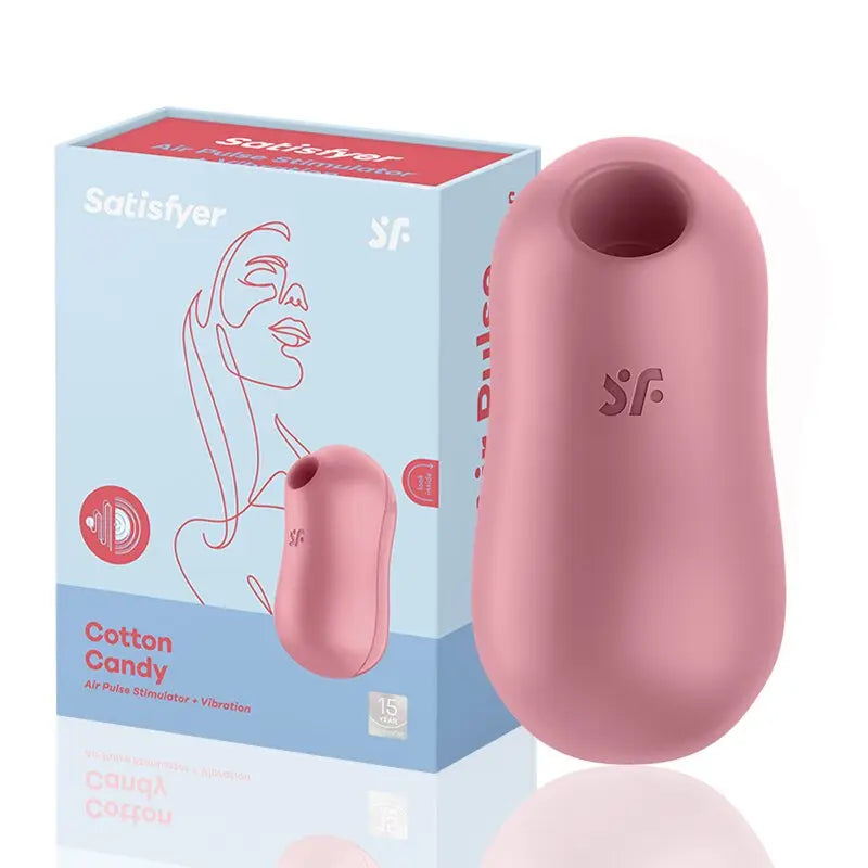 Satisfyer Gulali 2in1การสั่นสะเทือน Clitoris Stimulator Charge Nipple Sucker Vibrator Wanita แบบพกพา Mini Vibrator เซ็กซ์ทอย - buysextoyth