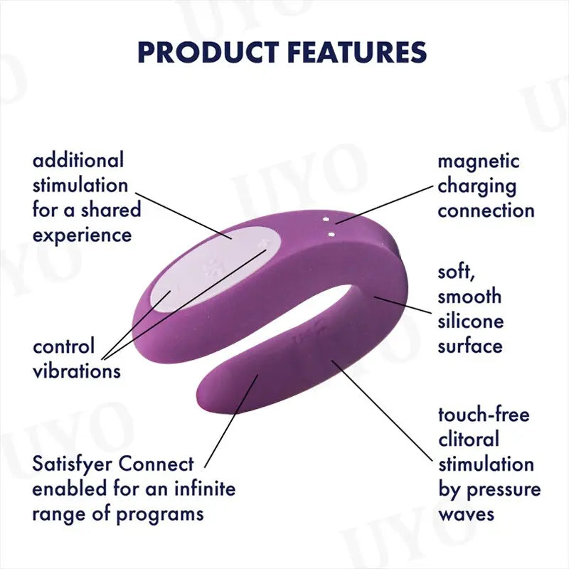 Satisfyer คู่ Joy App ควบคุม Vibrator ซิลิโคนเพศของเล่นสำหรับคู่10การสั่นสะเทือน IPX7เครื่องสั่นสะเทือนกันน้ำสำหรับผู้หญิง UYO - buysextoyth