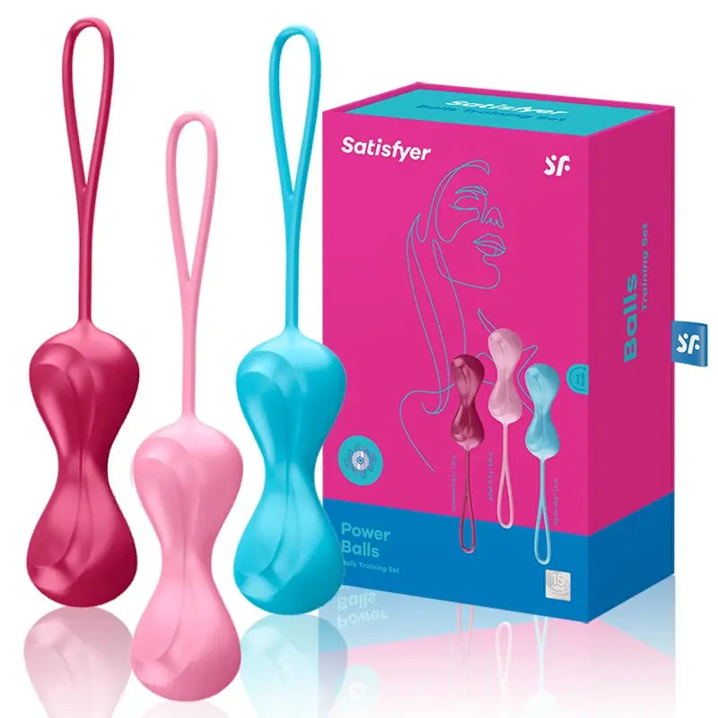Satisfyer ปลอดภัยซิลิโคนสมาร์ทบอลลูก Kegel Ben Wa Ball ช่องคลอดกระชับ UYO เครื่องช่องคลอด Geisha Ball ของเล่นสำหรับผู้หญิง - buysextoyth