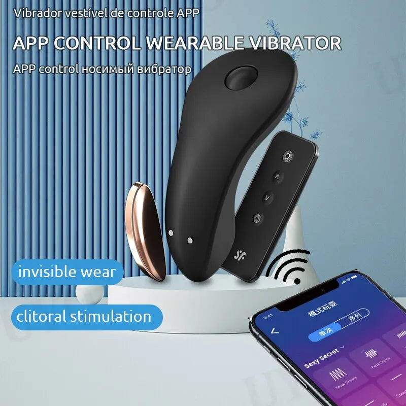 Satisfyer Little Secret เชื่อมต่อ App แม่เหล็กสวมใส่ Vibrator รีโมทคอนโทรล Clitoral Stimulator คู่ Vibrators สำหรับผู้หญิง UYO - buysextoyth