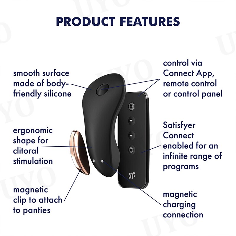 Satisfyer Little Secret เชื่อมต่อ App แม่เหล็กสวมใส่ Vibrator รีโมทคอนโทรล Clitoral Stimulator คู่ Vibrators สำหรับผู้หญิง UYO - buysextoyth