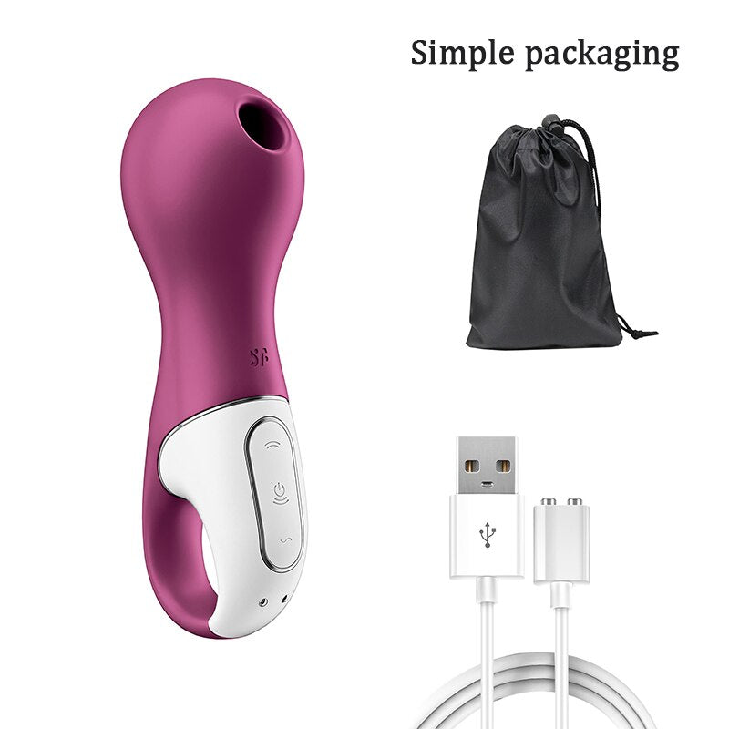 Satisfyer Lucky Libra Clitoris Stimulator ชาร์จ Vibrators สำหรับผู้หญิง Clitoris Sucker ซิลิโคนจับแหวน Nipple Sucker ของเล่น - buysextoyth