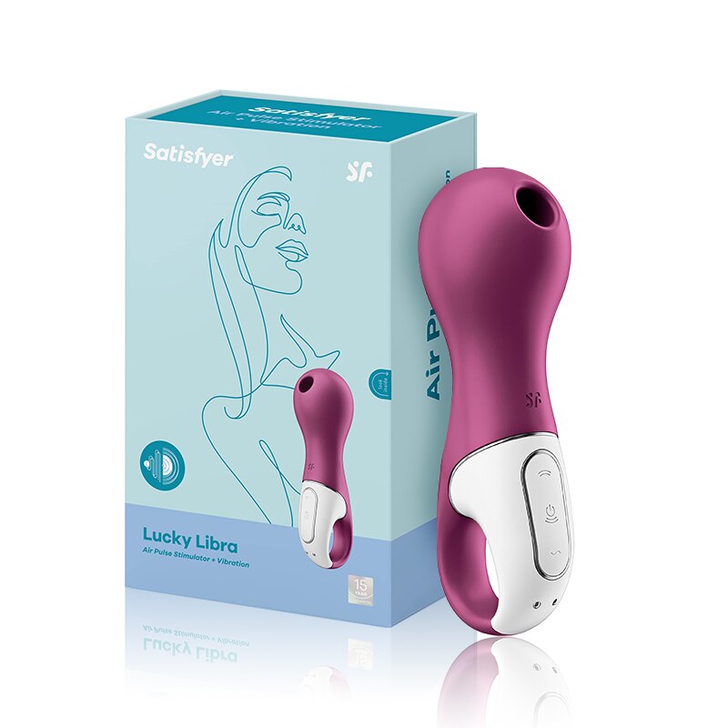 Satisfyer Lucky Libra Clitoris Stimulator ชาร์จ Vibrators สำหรับผู้หญิง Clitoris Sucker ซิลิโคนจับแหวน Nipple Sucker ของเล่น - buysextoyth