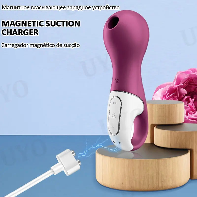 Satisfyer Lucky Libra Clitoris Stimulator ชาร์จ Vibrators สำหรับผู้หญิง Clitoris Sucker ซิลิโคนจับแหวน Nipple Sucker ของเล่น thai-adult