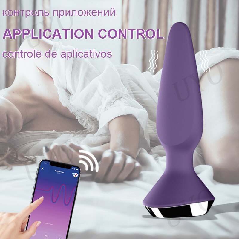 Satisfyer Plug-Ilicious 1app รีโมทคอนโทรล Anal Plug ของเล่นสำหรับชาย Vibrator ซิลิโคนวัสดุต่อมลูกหมาก Massager หญิง Anal Plug - buysextoyth