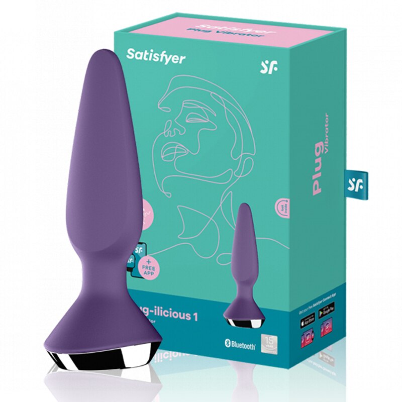 Satisfyer Plug-Ilicious 1app รีโมทคอนโทรล Anal Plug ของเล่นสำหรับชาย Vibrator ซิลิโคนวัสดุต่อมลูกหมาก Massager หญิง Anal Plug - buysextoyth